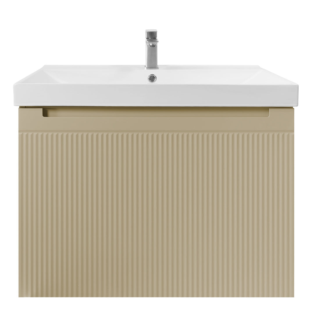 Josef Martin Sophie 800mm Reeded Vanity Unit &amp; Basin - Sand
