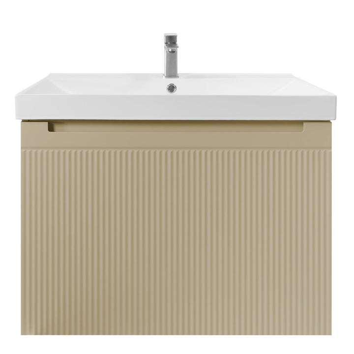 Josef Martin Sophie 800mm Reeded Vanity Unit &amp; Basin - Sand