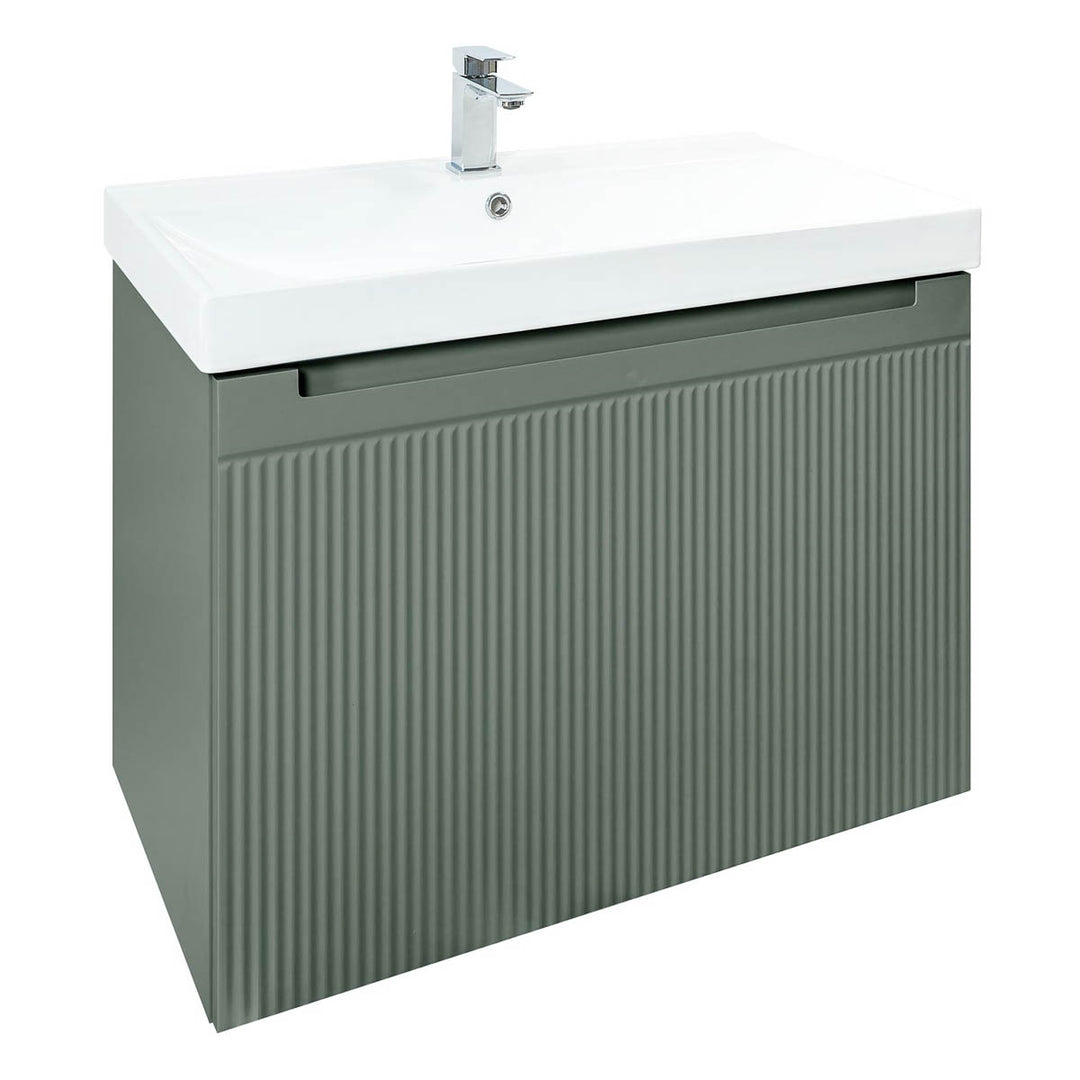 Josef Martin Sophie 800mm Reeded Vanity Unit &amp; Basin - Spring Green