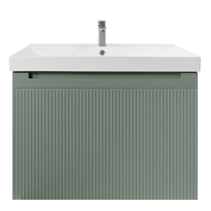 Josef Martin Sophie 800mm Reeded Vanity Unit &amp; Basin - Spring Green