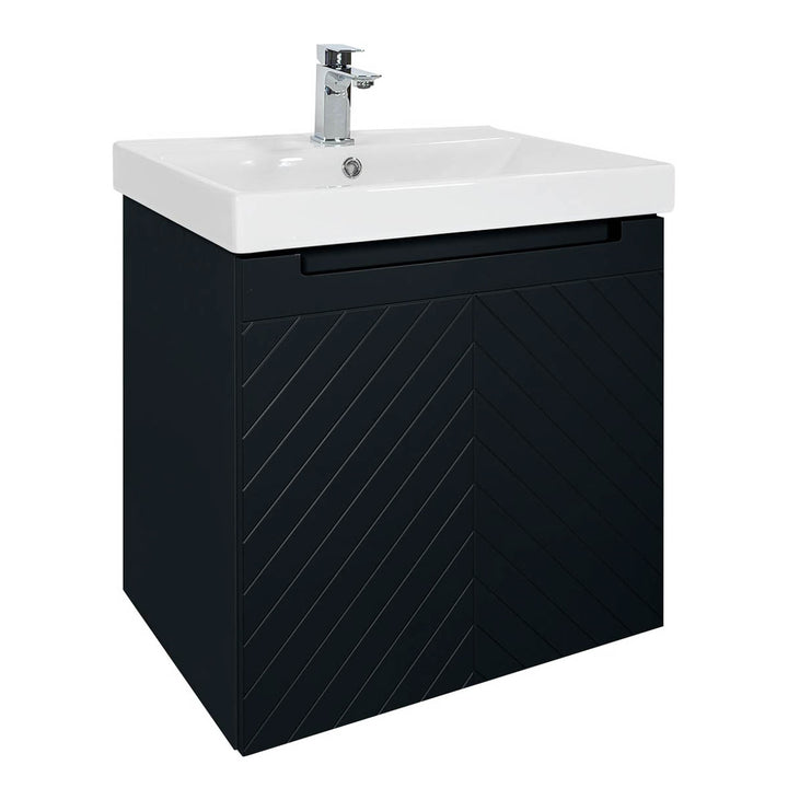 Josef Martin Sophie 600mm Chevron Vanity Unit &amp; Basin - Ember