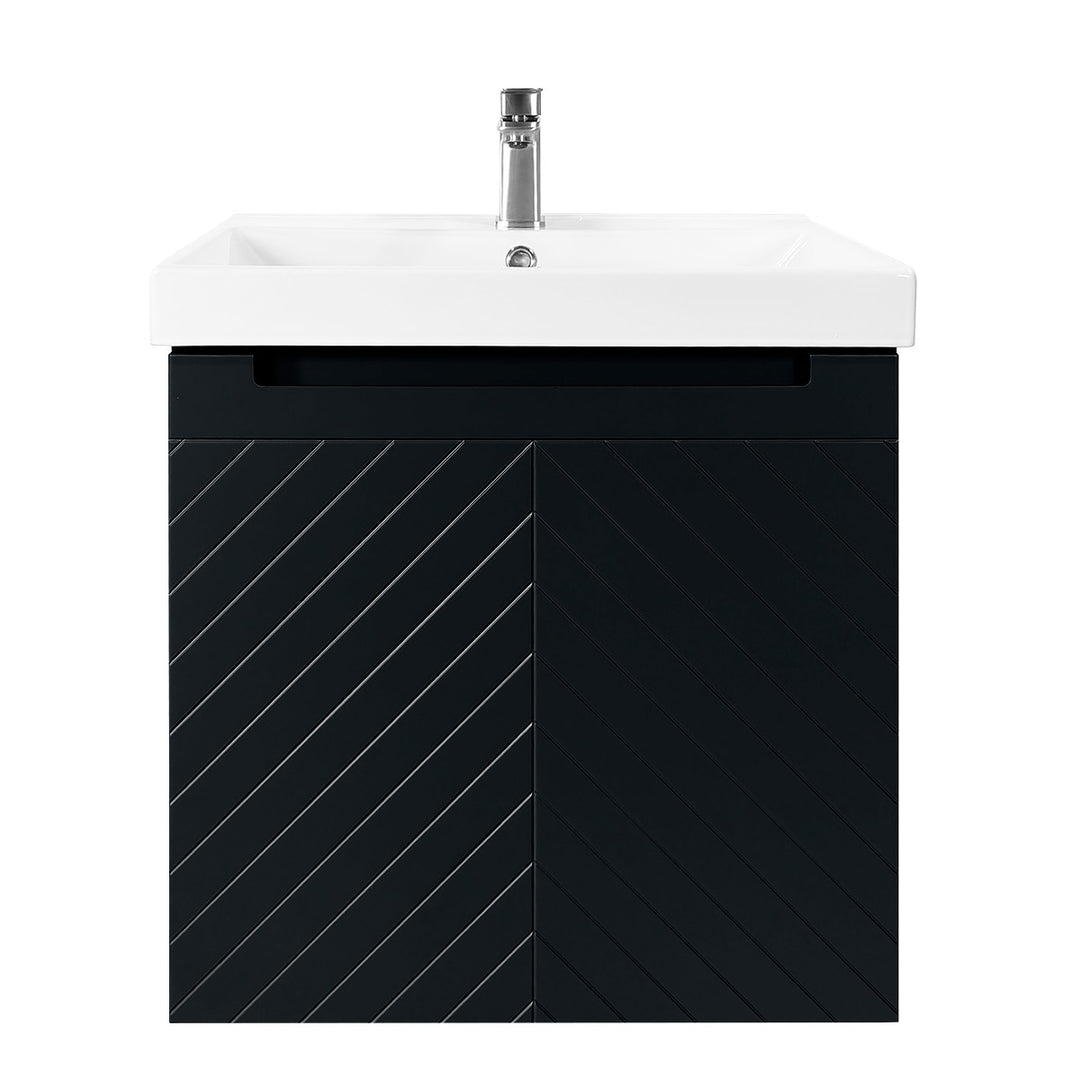Josef Martin Sophie 600mm Chevron Vanity Unit &amp; Basin - Ember