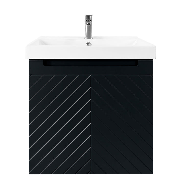 Josef Martin Sophie 600mm Chevron Vanity Unit &amp; Basin - Ember