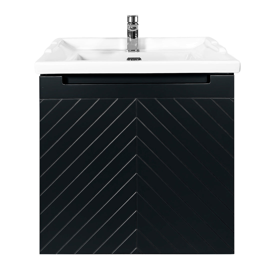Josef Martin Sophie 600mm Chevron Vanity Unit &amp; Traditional Basin - Ember