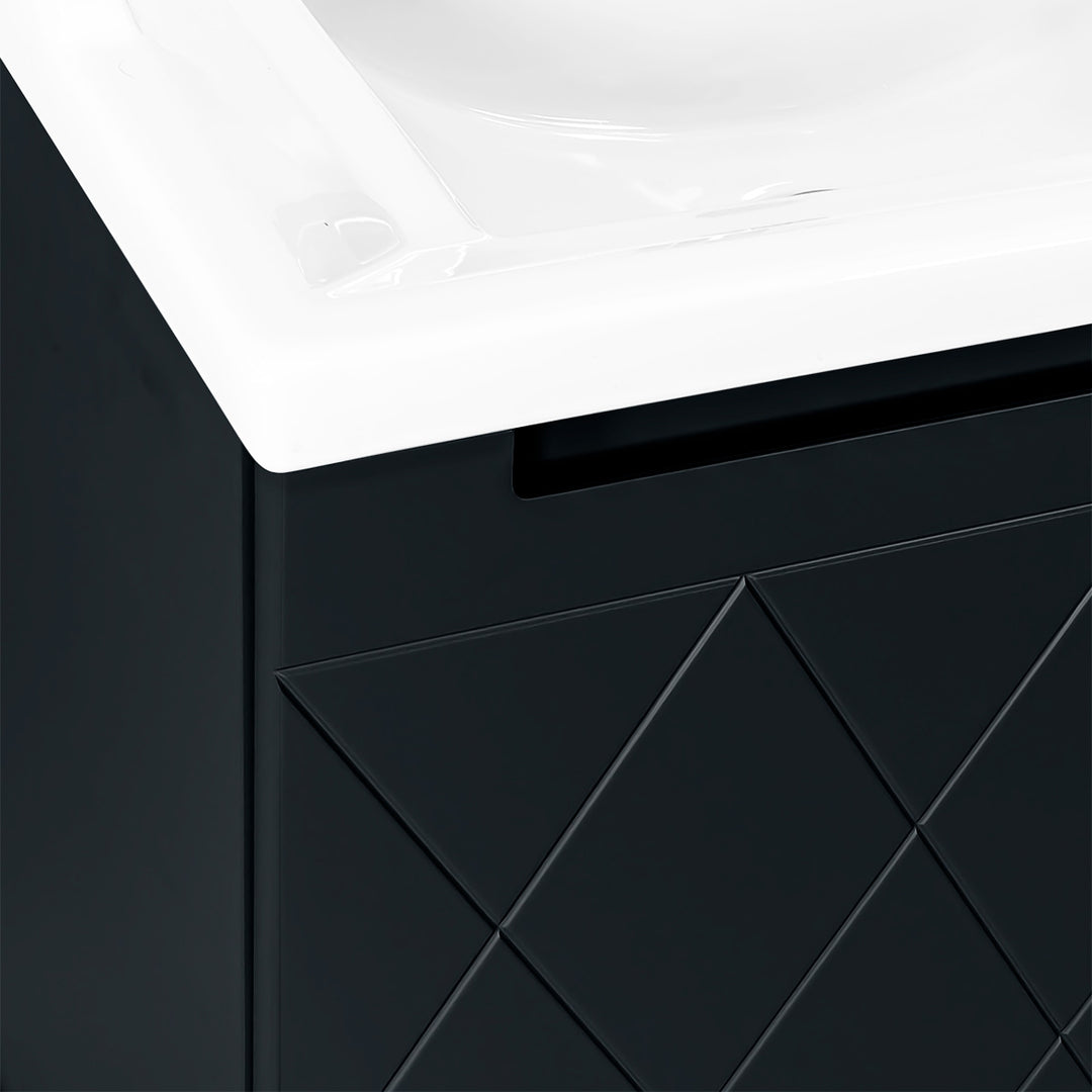 Josef Martin Sophie 600mm Harlequin Vanity Unit &amp; Traditional Basin - Ember