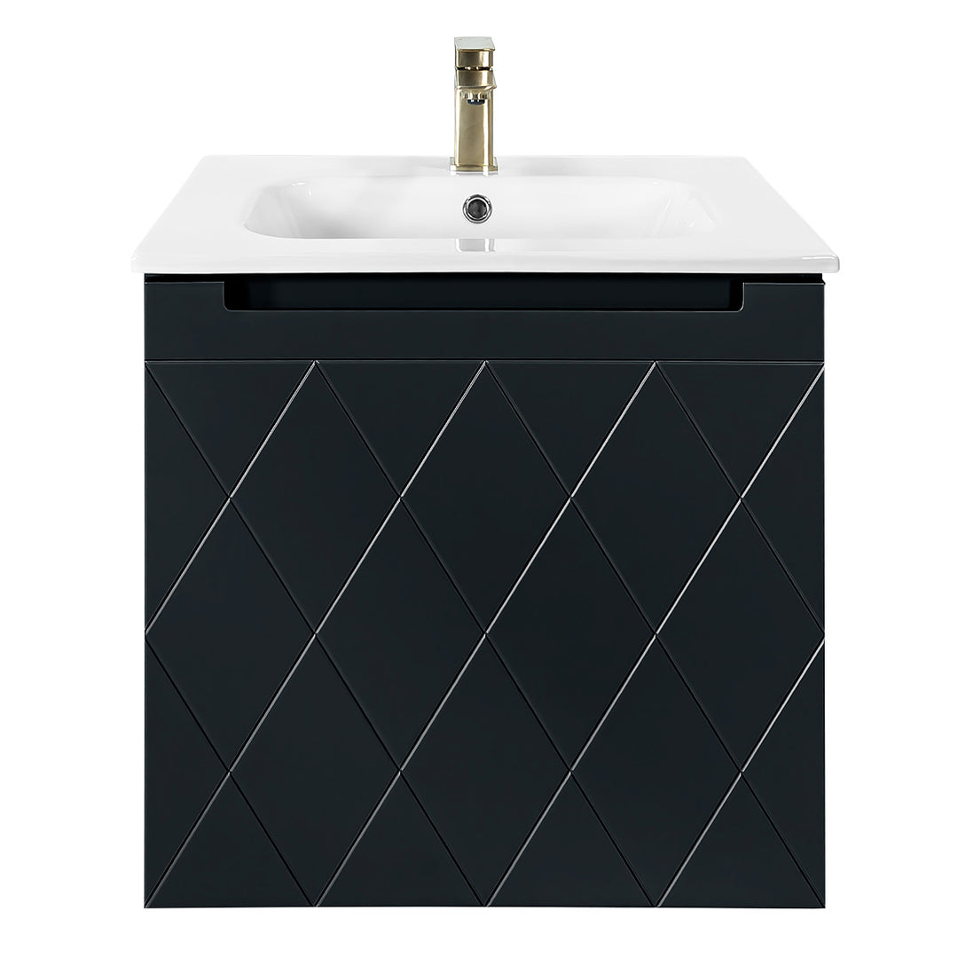 Josef Martin Sophie 600mm Harlequin Vanity Unit &amp; Slimline Basin - Ember