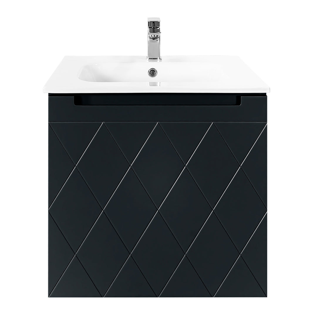 Josef Martin Sophie 600mm Harlequin Vanity Unit &amp; Slimline Basin - Ember