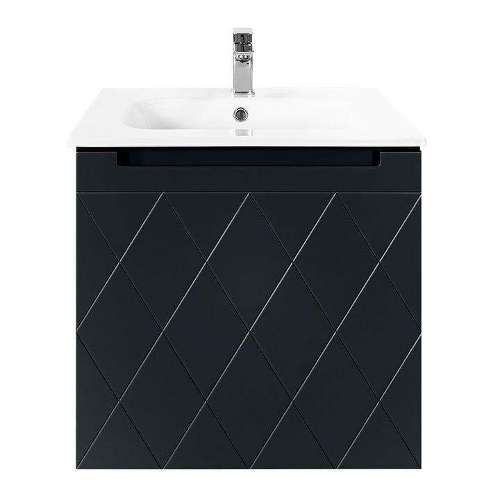 Josef Martin Sophie 600mm Harlequin Vanity Unit &amp; Slimline Basin - Ember
