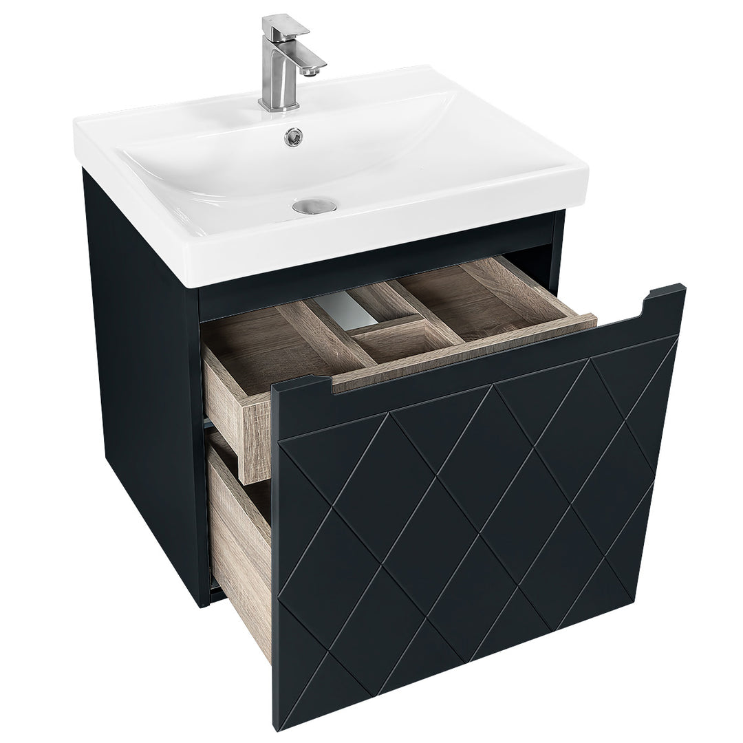 Josef Martin Sophie 600mm Harlequin Vanity Unit &amp; Basin - Ember