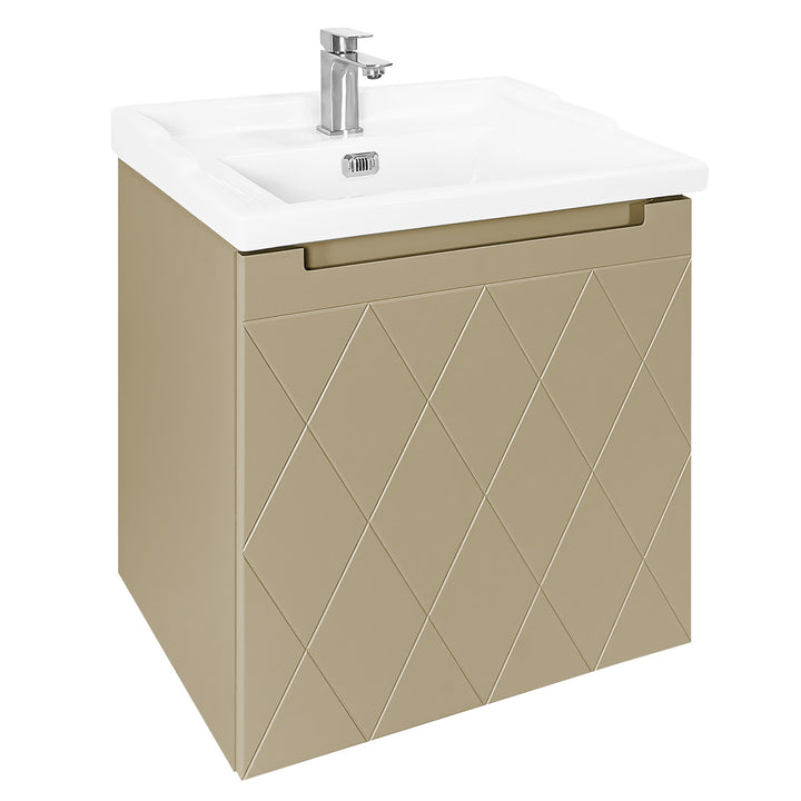 Josef Martin Sophie 600mm Harlequin Vanity Unit &amp; Traditional Basin - Sand