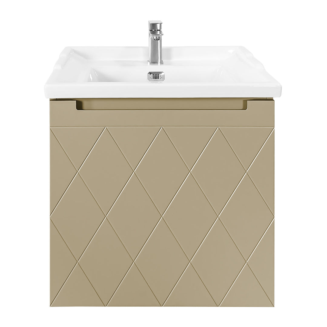 Josef Martin Sophie 600mm Harlequin Vanity Unit &amp; Traditional Basin - Sand