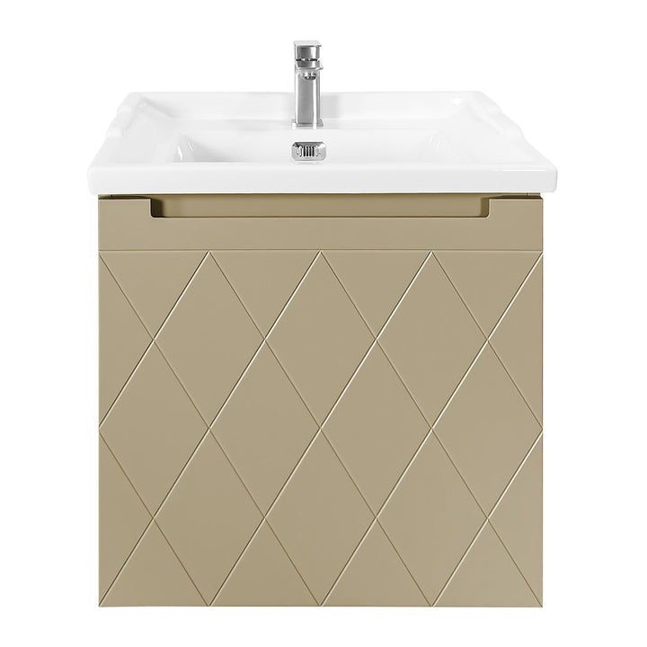 Josef Martin Sophie 600mm Harlequin Vanity Unit &amp; Traditional Basin - Sand