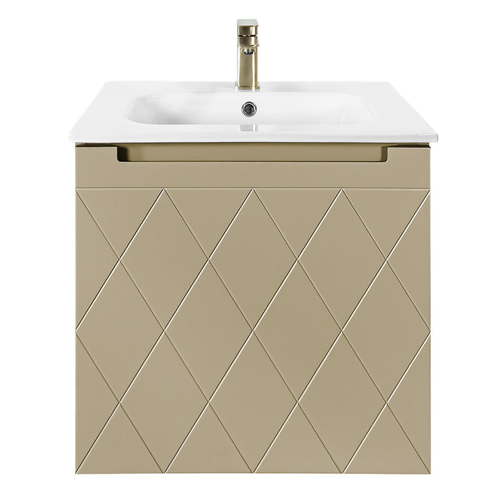 Josef Martin Sophie 600mm Harlequin Vanity Unit &amp; Slimline Basin - Sand