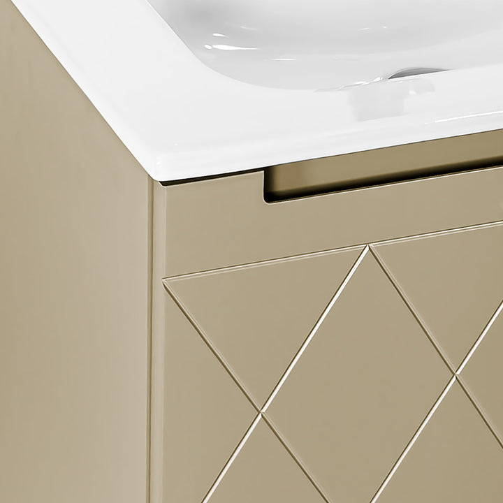 Josef Martin Sophie 600mm Harlequin Vanity Unit &amp; Slimline Basin - Sand