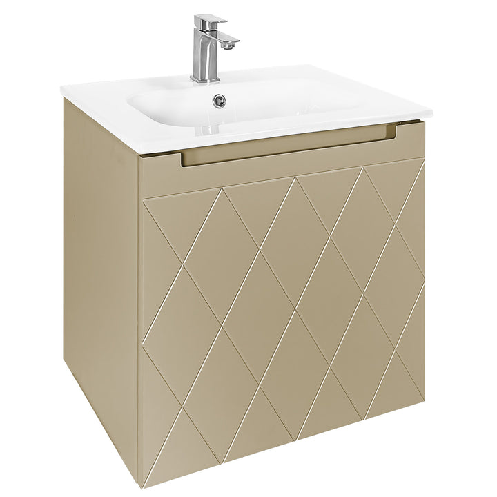 Josef Martin Sophie 600mm Harlequin Vanity Unit &amp; Slimline Basin - Sand