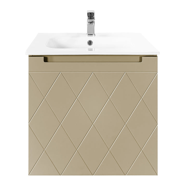 Josef Martin Sophie 600mm Harlequin Vanity Unit &amp; Slimline Basin - Sand