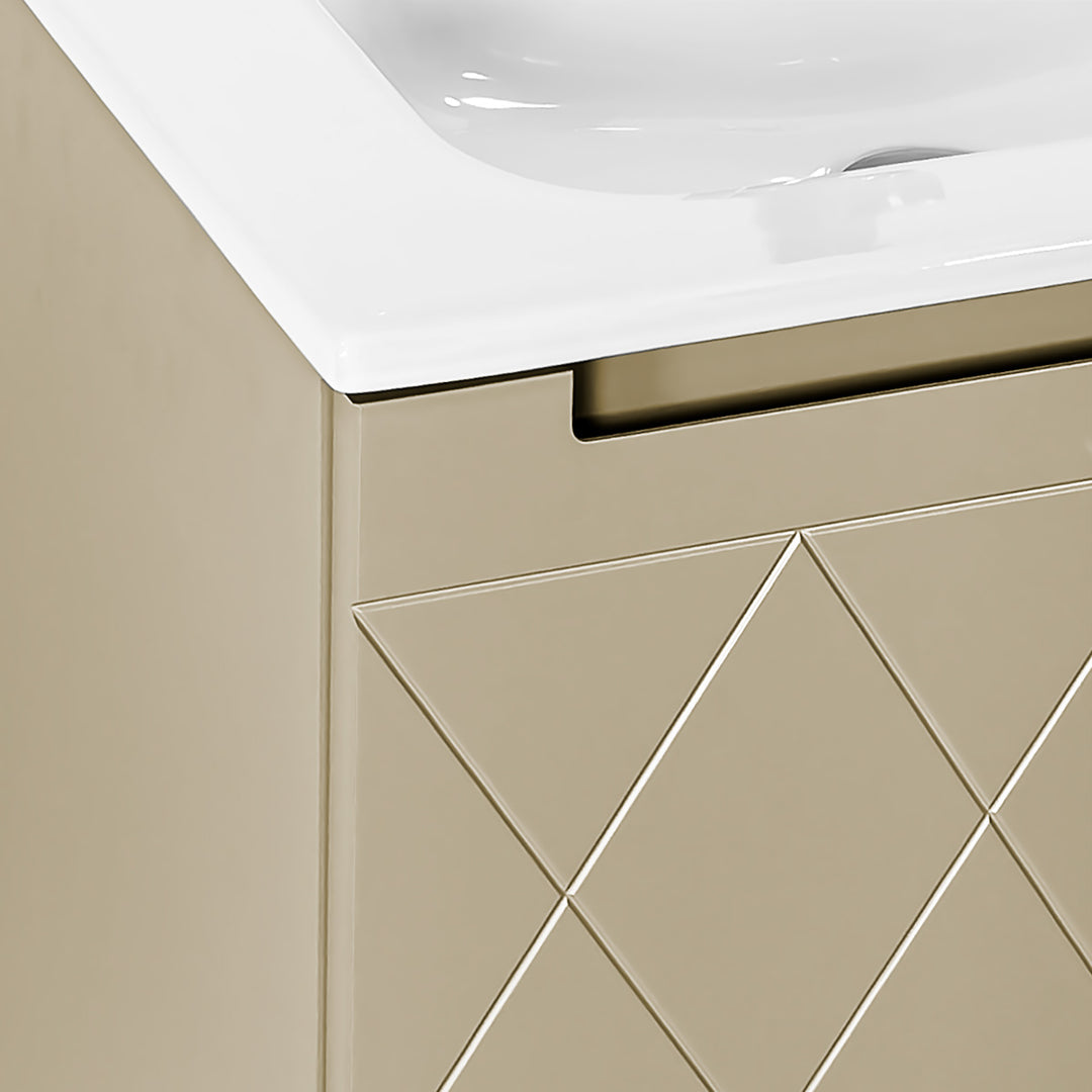 Josef Martin Sophie 600mm Harlequin Vanity Unit &amp; Slimline Basin - Sand