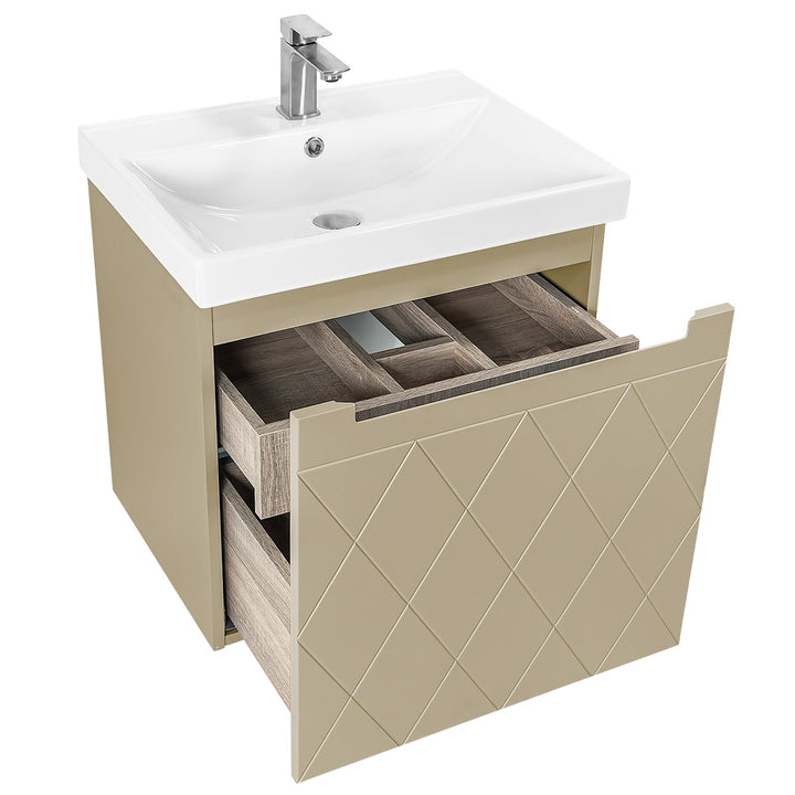 Josef Martin Sophie 600mm Harlequin Vanity Unit &amp; Basin - Sand