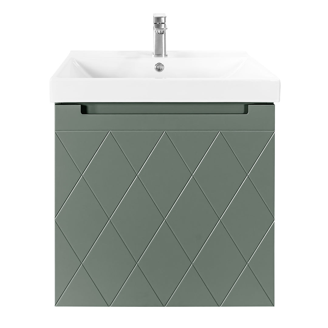 Josef Martin Sophie 600mm Harlequin Vanity Unit &amp; Basin - Spring Green