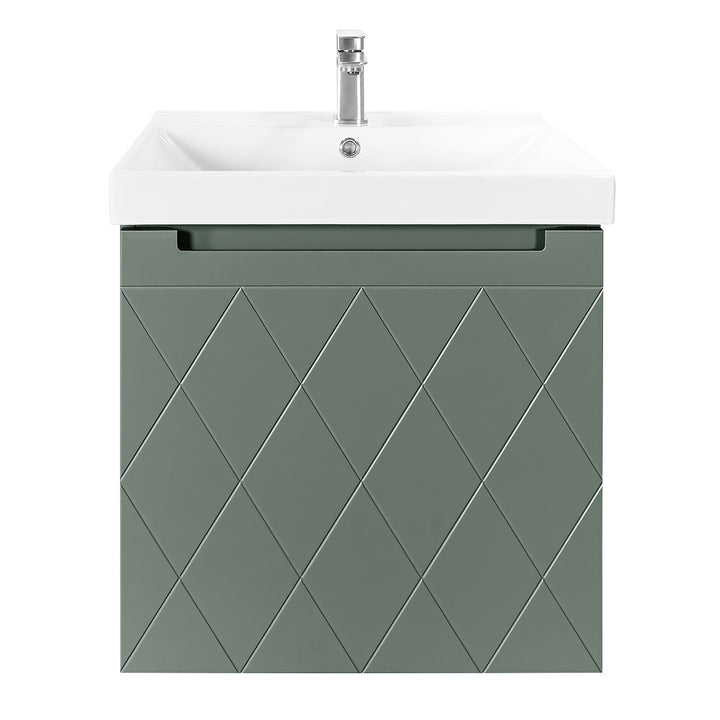 Josef Martin Sophie 600mm Harlequin Vanity Unit &amp; Basin - Spring Green