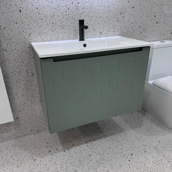 Josef Martin Sophie 800mm Prism Vanity &amp; Inset Basin - Spring Green