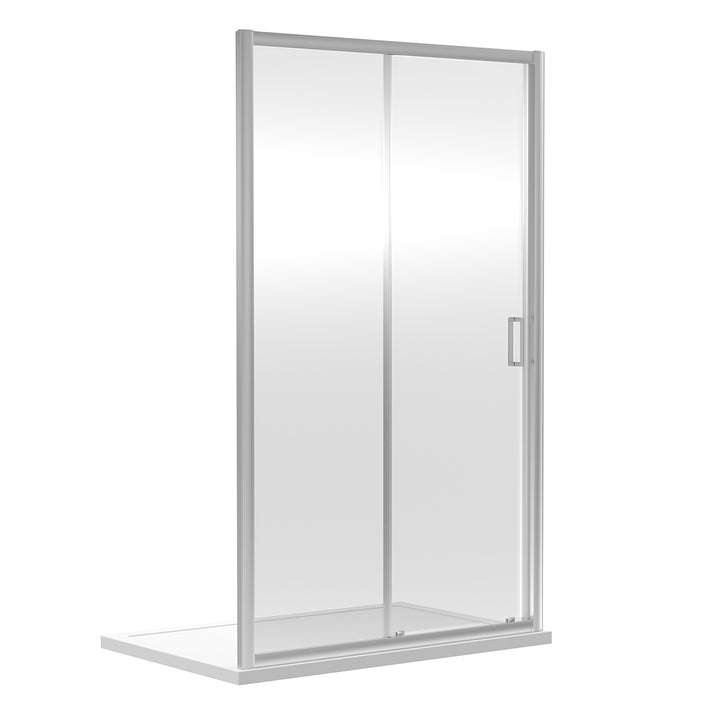 Nuie Rene 1000mm Sliding Shower Door - Satin Chrome