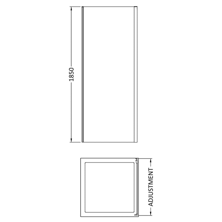 Nuie Rene 800mm Side Panel - Polished Chrome