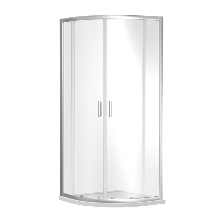 Nuie Rene 800mm Quadrant Shower Enclosure - Satin Chrome