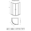 Nuie Pacific 900mm Quadrant Shower Enclosure - Black