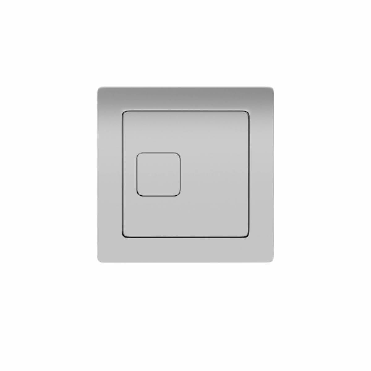 Square Dual Flush Plate - Black - Technical drawing