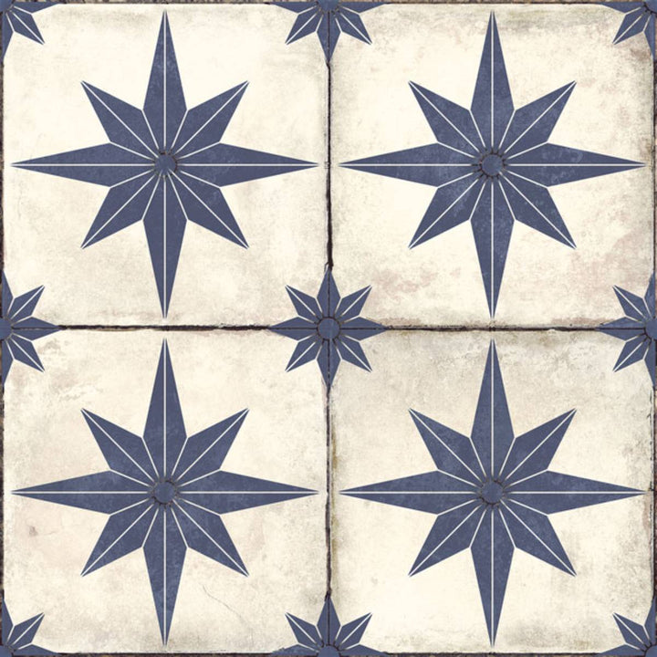 Star Blue Pattern 45 x 45cm Tile - 1.62sqm perbox