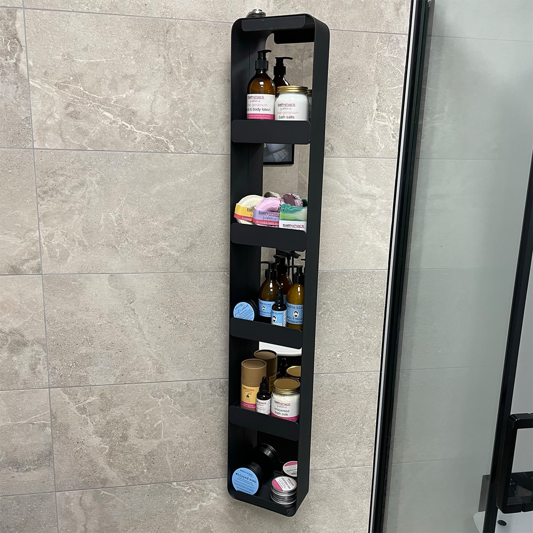 Croydex Arun Tall 1200mm Pivoting Mirror Cabinet - Matt Black