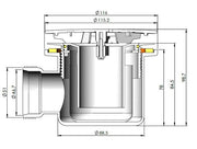 Hudson Reed Fast Flow Shower Waste - Chrome STW001 - Technical drawing