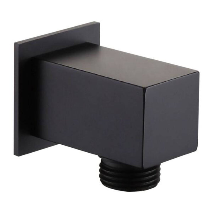 Matt Black Square Wall Outlet Elbow