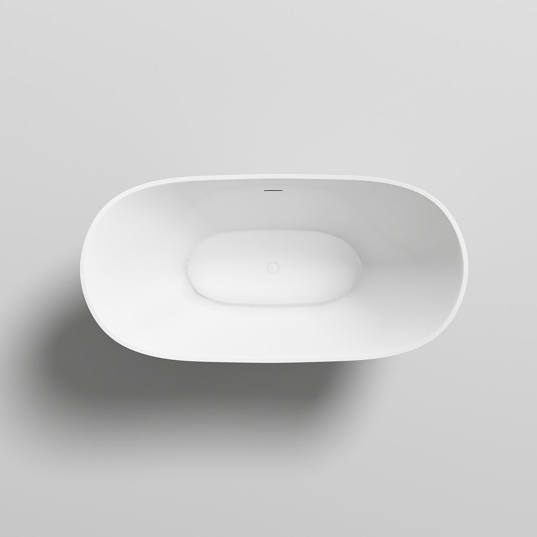 Viktor Benson Taha 1500mm Freestanding Double Ended Bath with White Waste