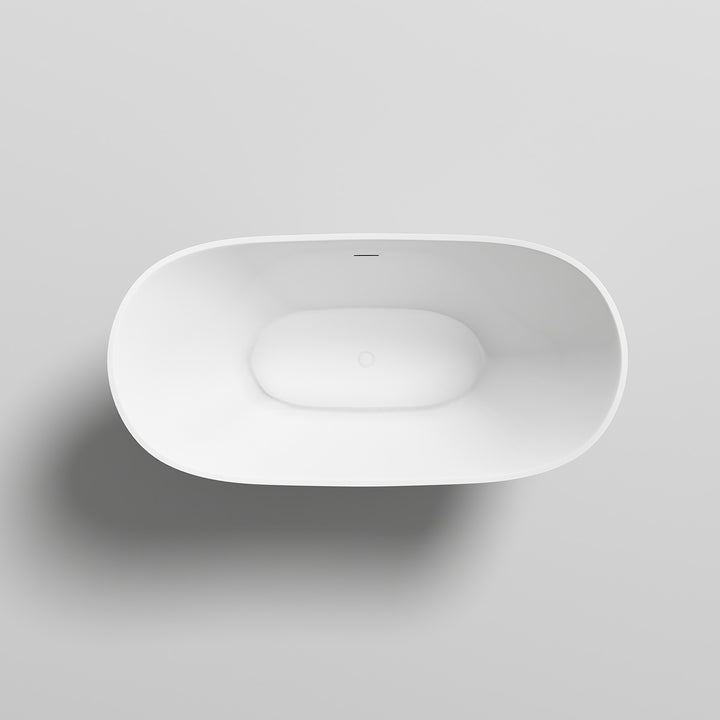Viktor Benson Taha 1500mm Freestanding Double Ended Bath with White Waste