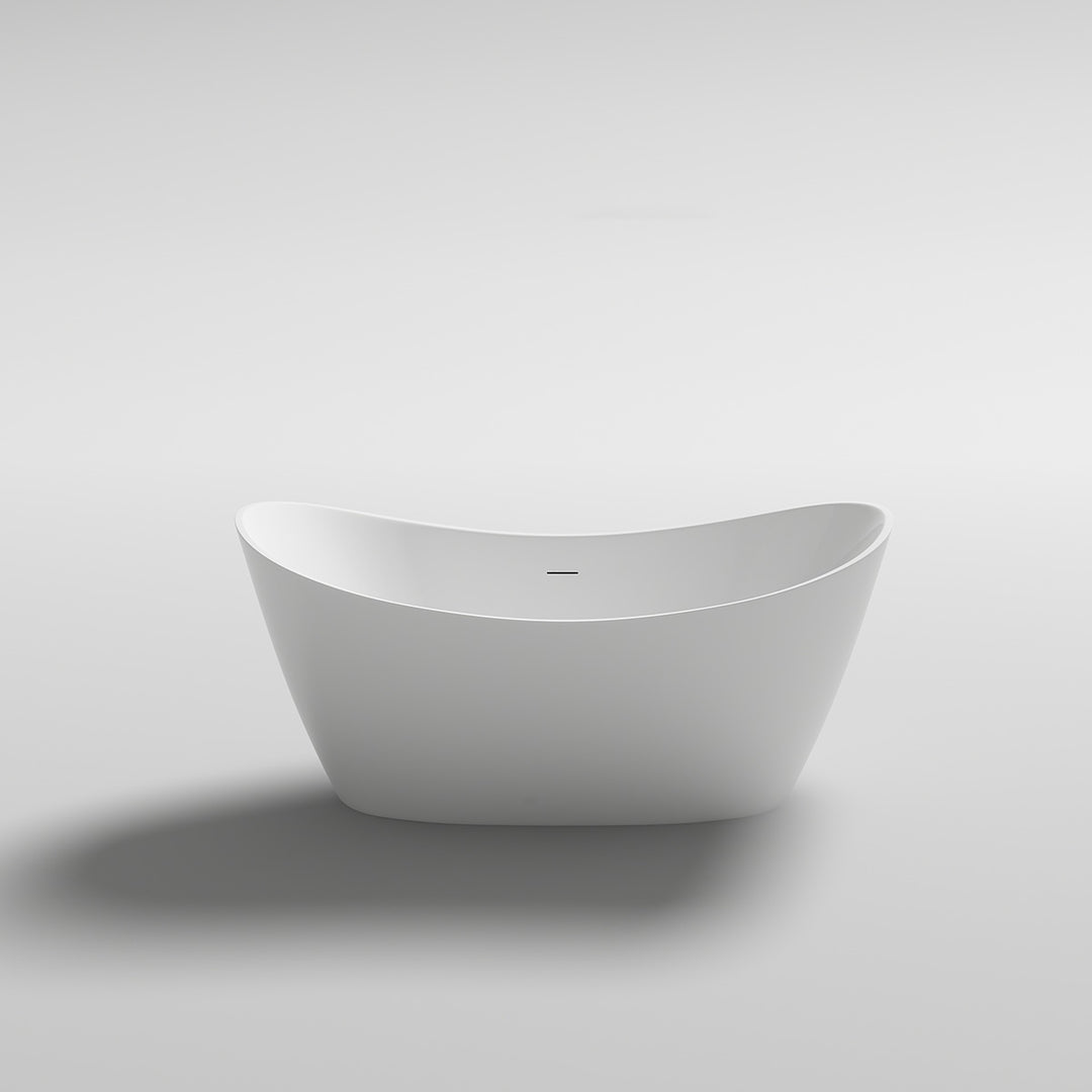 Viktor Benson Taha 1500mm Freestanding Double Ended Bath with White Waste
