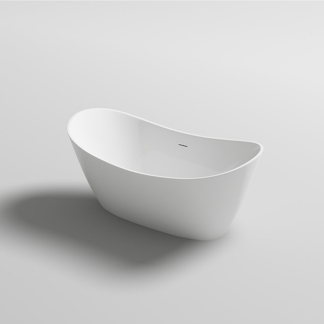 Viktor Benson Taha 1500mm Freestanding Double Ended Bath with White Waste