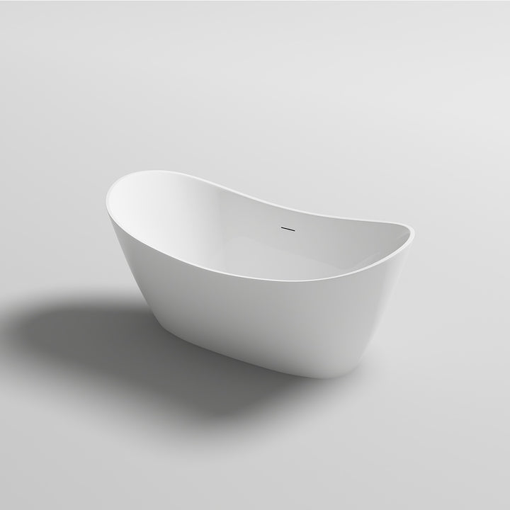 Viktor Benson Taha 1500mm Freestanding Double Ended Bath with White Waste