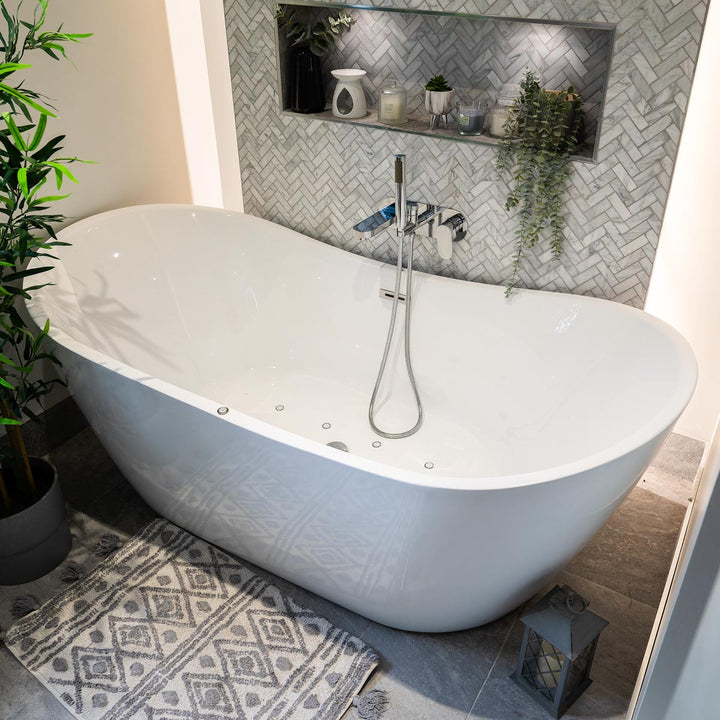 Viktor Benson Taha Freestanding Bath 1800 x 900 x 720mm with Air Jets
