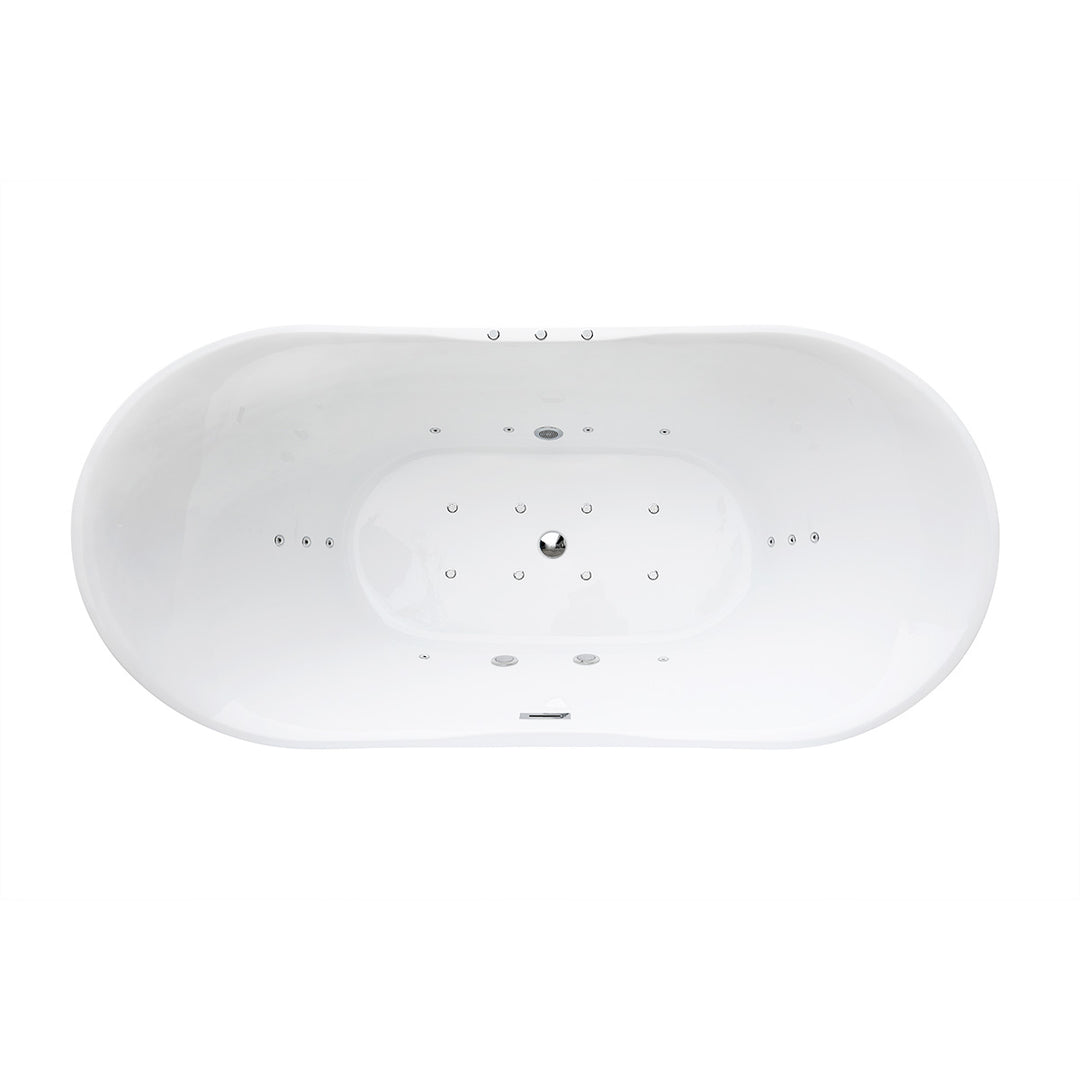 Viktor Benson Taha Freestanding Bath 1800 x 900 x 720mm with Hydro Whirlpool &amp; Air Jets