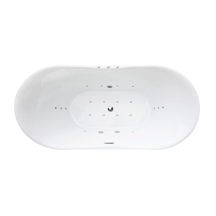 Viktor Benson Taha Freestanding Bath 1800 x 900 x 720mm with Hydro Whirlpool &amp; Air Jets