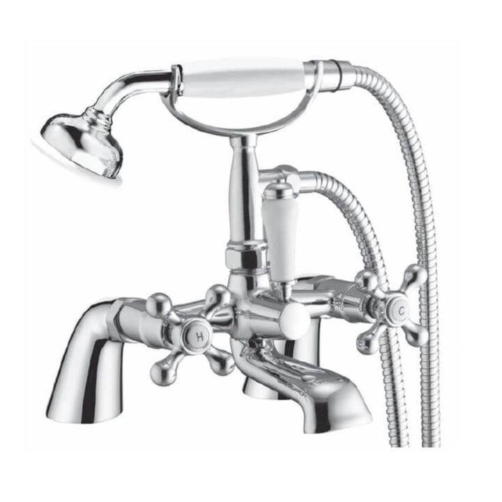 Legend Traditional Freestanding Shower Bath Suite - Right Hand