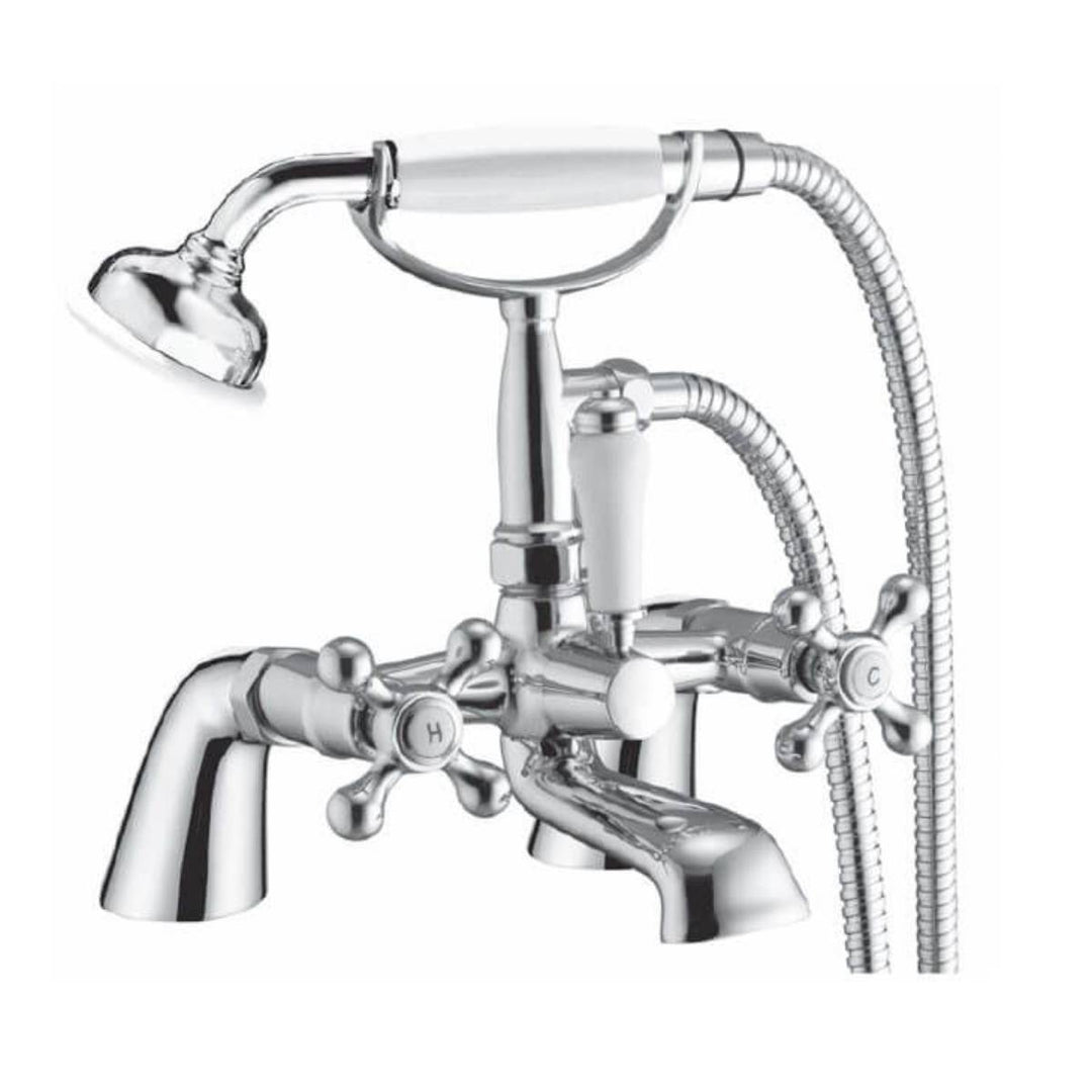 Legend Traditional Freestanding Shower Bath Suite - Left Hand