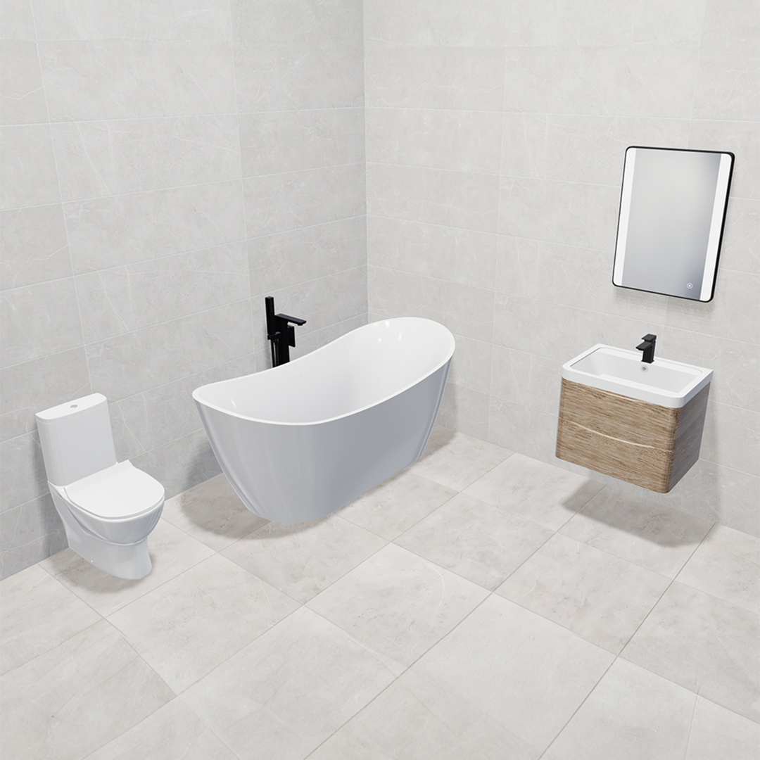 Taha Freestanding Bath Deal - Black