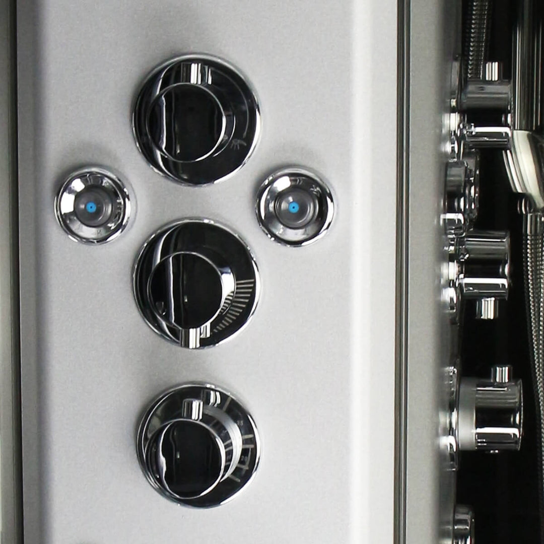 Insignia Premium 1100 x 700mm Quadrant Steam Shower Enclosure with Chrome Frame PR11R-OCF-CG-S - Right Hand
