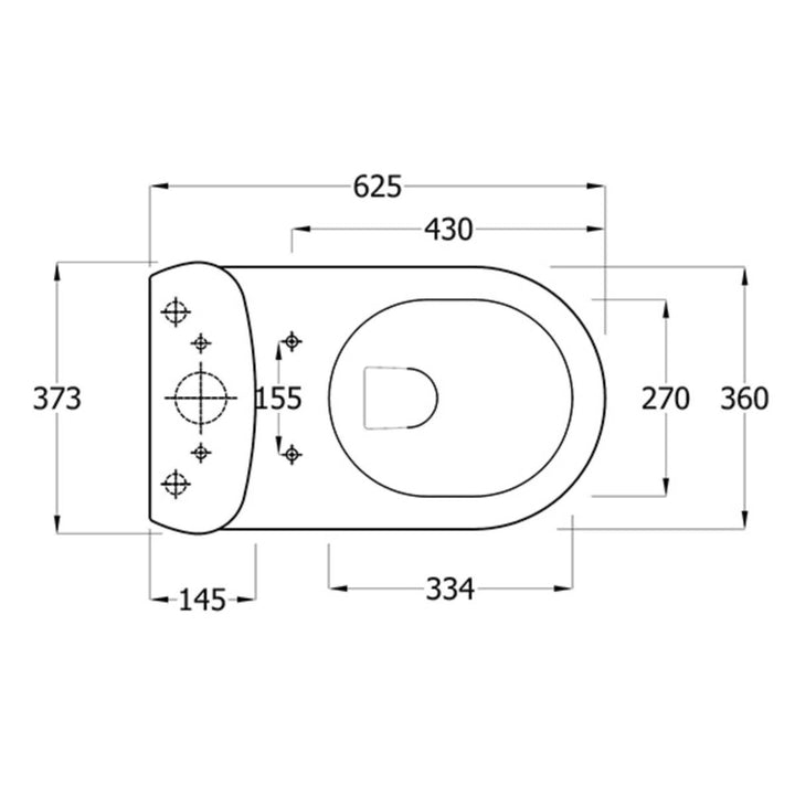 Rak Tonique Fully Back to Wall Toilet with Soft Close Seat