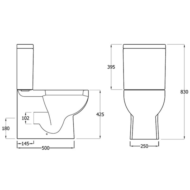 Rak Tonique Fully Back to Wall Toilet with Soft Close Seat