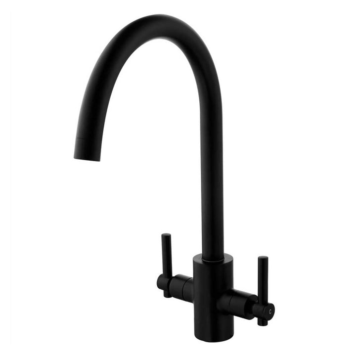 Tre Mercati Peggy Sue Modern Deck Mounted Sink Mixer Tap - Black
