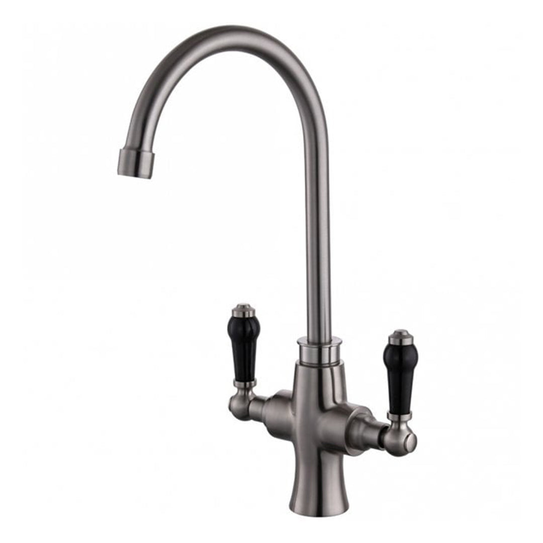 Tre Mercati Victoria Modern Deck Mounted Mono Sink Mixer - Brushed Nickel